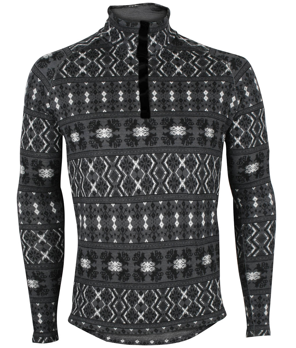 87262-C0201 Merino Dalecarlian Top Polo M_dark grey black